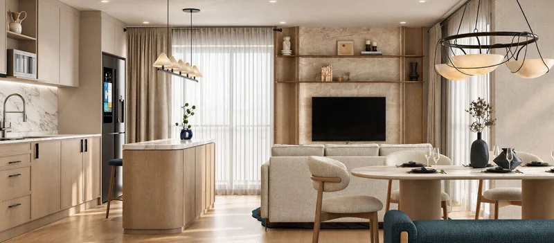 เพนต์เฮาส์ 2 Bedroom Plus ที่ The KUARTZ: มุมรับประทานอาหาร