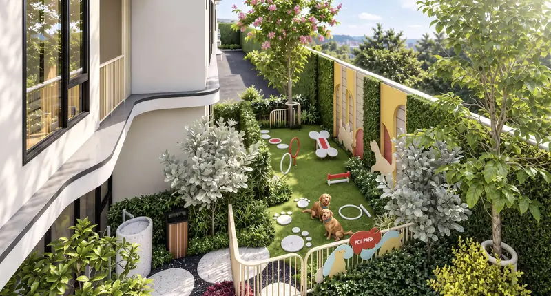 Pet Park — ลานสุนัขในโครงการ The KUARTZ