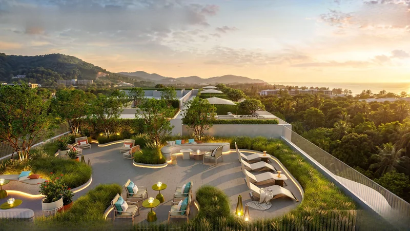 Sunset Garden บนดาดฟ้า The KUARTZ: เลานจ์ท่ามกลางสีเขียว